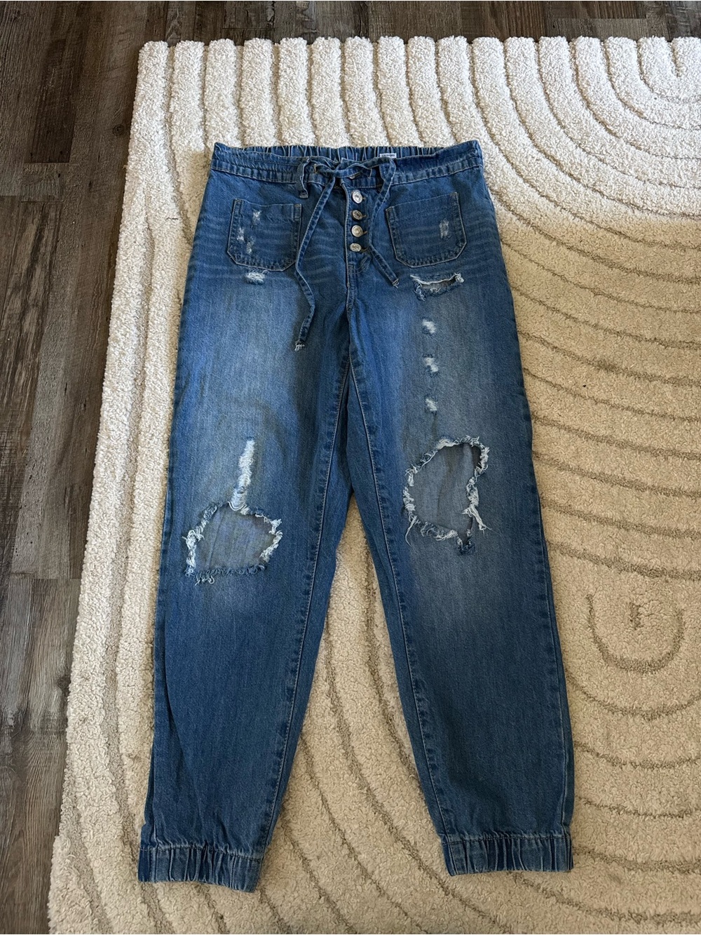 Indigo Rein Distressed Boyfriend Jeans
